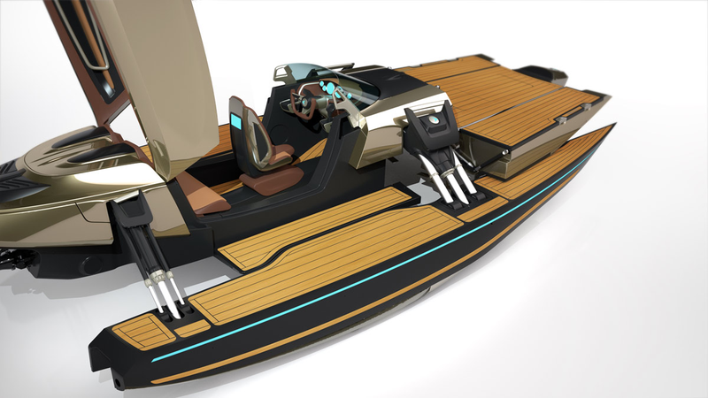 Illustration for article titled I Could Watch This Elegant Shape-Shifting Watercraft Transform All Day